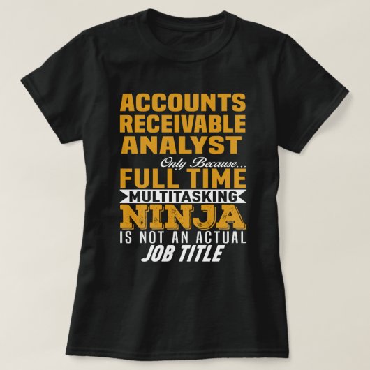 debiteurenanalist t-shirt (Design voorkant)