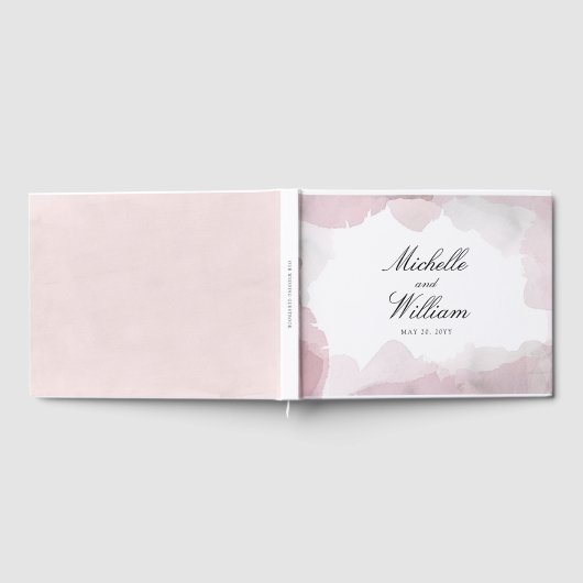 Debonair Blush Roze Bruiloft Gastenboek (Volledig)