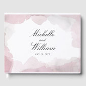 Debonair Blush Roze Bruiloft Gastenboek (Voorkant)