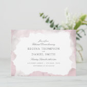 Debonair Blush Roze repetitie Dinner Kaart (Staand voorkant)