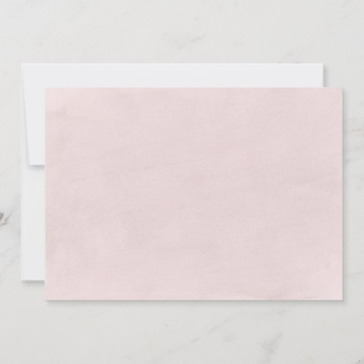 Debonair Blush Roze repetitie Dinner Kaart (Achterkant)