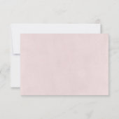 Debonair Blush Roze RSVP Kaartje (Achterkant)
