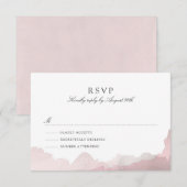 Debonair Blush Roze RSVP Kaartje (Voorkant / Achterkant)