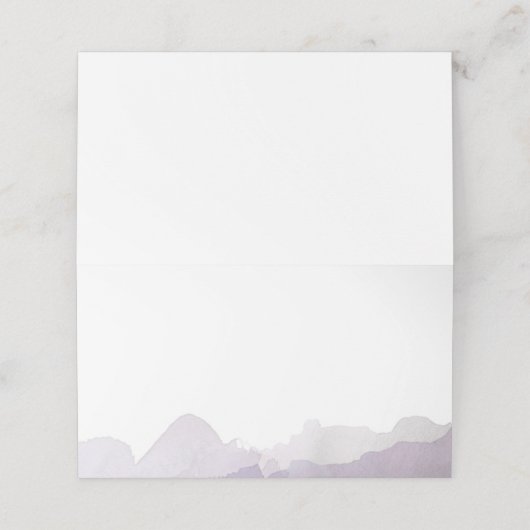 Debonair Lavendel Bruiloft Plaatskaartje (Buitenkant ongevouwen)