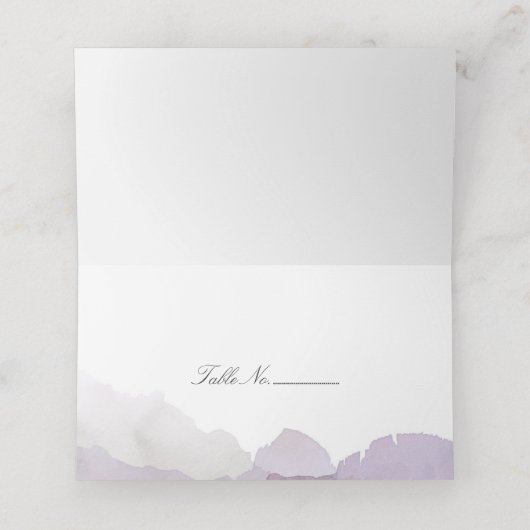 Debonair Lavendel Bruiloft Plaatskaartje (Binnenkant ongevouwen)