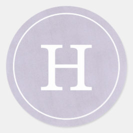 Debonair Lavendel Monogram Ronde Sticker