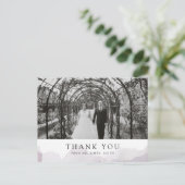 Debonair Lavendel Wedding Bedankt Briefkaart (Staand voorkant)