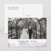 Debonair Lavendel Wedding Bedankt Briefkaart (Voorkant / Achterkant)