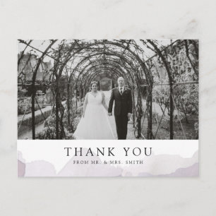 Debonair Lavendel Wedding Bedankt Briefkaart