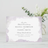 Debonair lavender Rehearsal Dinner Kaart (Staand voorkant)