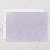Debonair lavender Rehearsal Dinner Kaart (Achterkant)