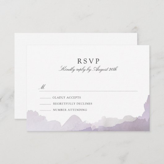 Debonair Lavender RSVP (Voorkant / Achterkant)