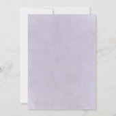Debonair Lavender Wedding Invitation Kaart (Achterkant)