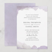 Debonair Lavender Wedding Invitation Kaart (Voorkant / Achterkant)