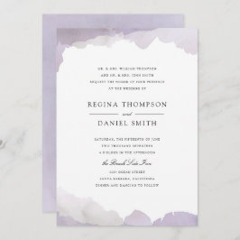 Debonair Lavender Wedding Invitation Kaart