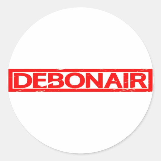 Debonair Stempel Ronde Sticker (Voorkant)