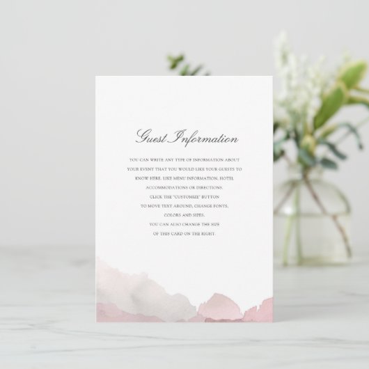 Debonair Trouwinzetstuk Informatiekaartje (Staand voorkant)