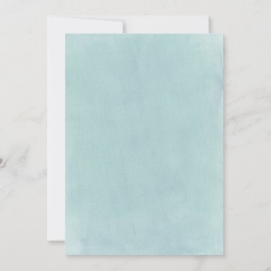 Debonair Turquoise Bridal Shower Kaart (Achterkant)