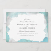 Debonair Turquoise Rehearsal Dinner Kaart (Voorkant)