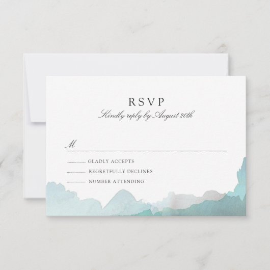 Debonair Turquoise RSVP (Voorkant)
