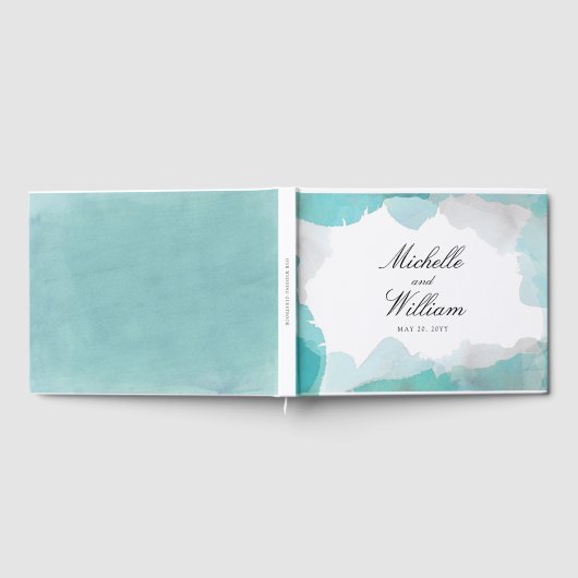 Debonair Turquoise Wedding Gastenboek (Volledig)