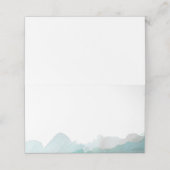 Debonair Turquoise Wedding Plaatskaartje (Buitenkant ongevouwen)