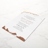 Debonair Weddenschap in Roos Gold Folie Uitnodiging (Gedraaid)