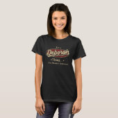 DEBORAH Achternaam, DEBORAH familienaam crest T-shirt (Voorkant volledig)