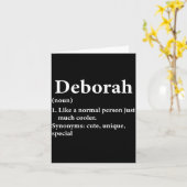 Deborah Name Definition Funny D  Kaart (Gele Bloem)