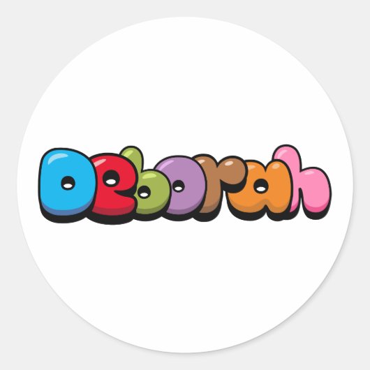 Deborah Ronde Sticker (Voorkant)