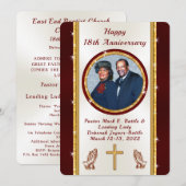 Debra Battle 18th Church Jubileum Uitnodigingen (Voorkant / Achterkant)