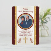 Debra Battle 18th Church Jubileum Uitnodigingen (Staand voorkant)