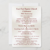 Debra Battle 18th Church Jubileum Uitnodigingen (Achterkant)