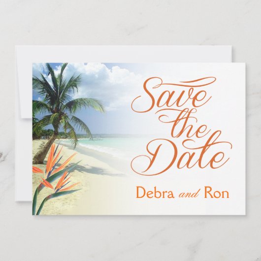 Debra Emerald Waters Beach Save the Date | papaja (Voorkant)