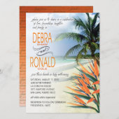 Debra Emerald Waters Tropisch strand | Papaya FELT Kaart (Voorkant / Achterkant)