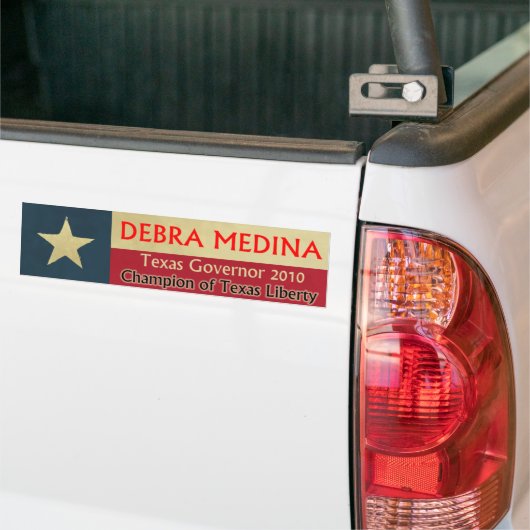 Debra Medina Gouverneur 2010 Bumpersticker (Op Truck)