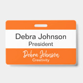 Debra Professional Classic Moderne Kleurstrepen Badge (Back)