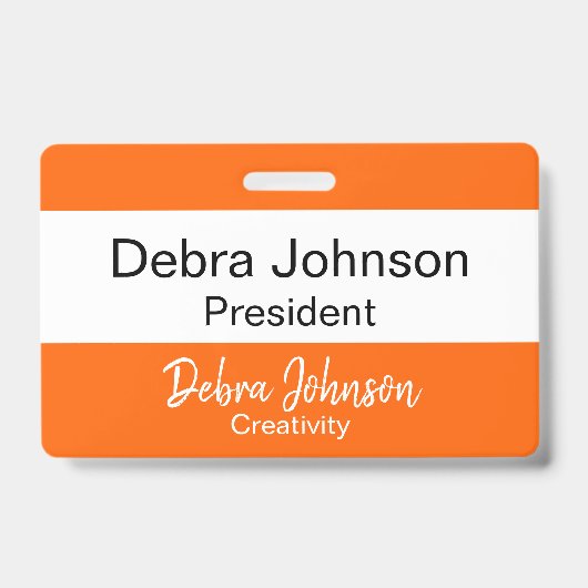 Debra Professional Classic Moderne Kleurstrepen Badge (Front)