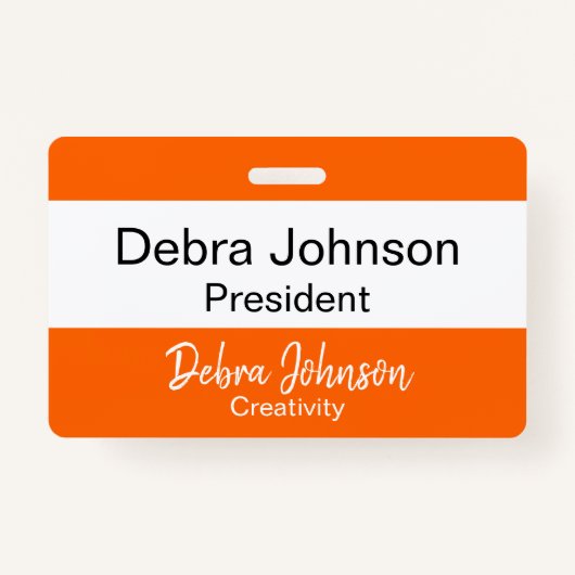 Debra Professional Classic Moderne Kleurstrepen Badge (Voorkant)