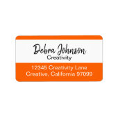 Debra Professional Classic Moderne Kleurstrepen Etiket (Voorkant)