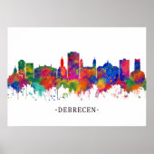 Debrecen Hongarije Skyline Poster (Voorkant)