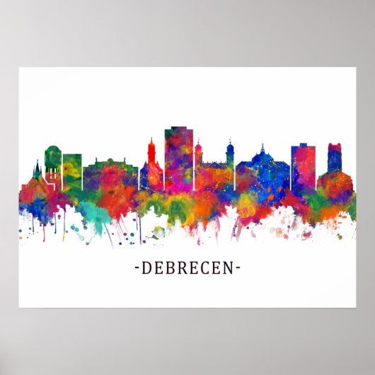 Debrecen Hongarije Skyline Poster (Voorkant)