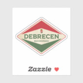Debrecen Hungary Vintage Sticker (Vel)