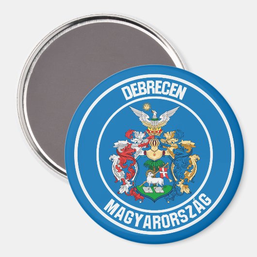 Debrecen Round Emblem Magneet (Voorkant / Achterkant)