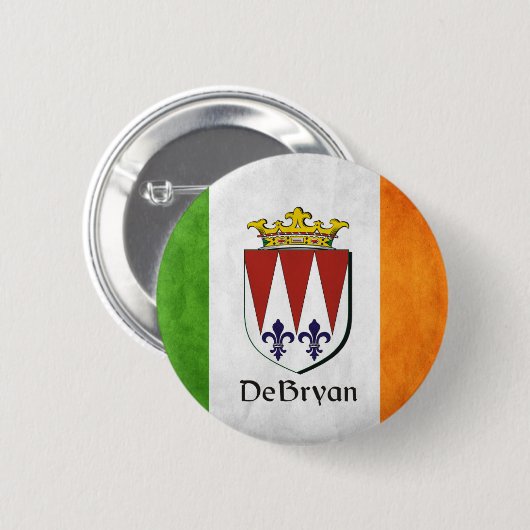 DeBryan Irish Flag Ronde Button 5,7 Cm (Voorkant /achterkant)