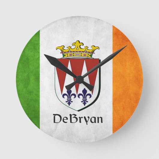 DeBryan Irish Flag Ronde Klok (Voorkant)