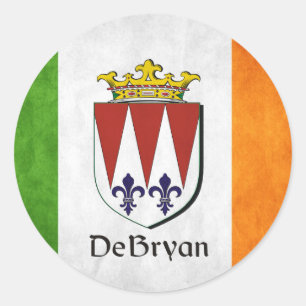 DeBryan Irish Flag Ronde Sticker