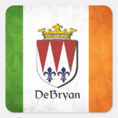 DeBryan Irish Flag Vierkante Sticker (Voorkant)