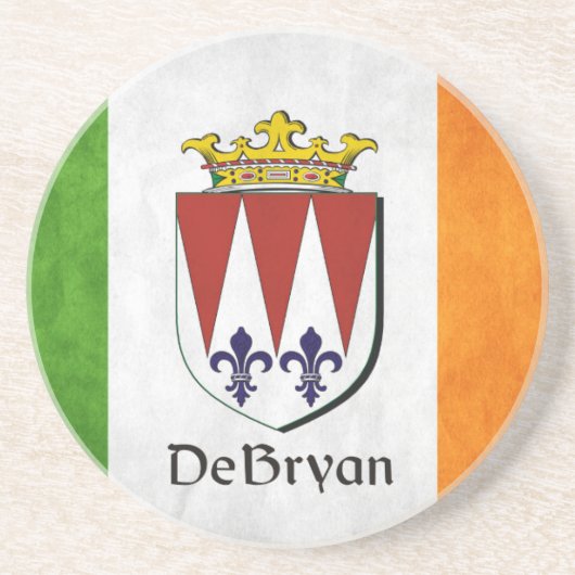 DeBryan Irish Flag Zandsteen Onderzetter (Voorkant)