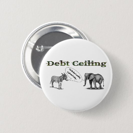Debt Ceiling Camouflage Button (Voorkant /achterkant)
